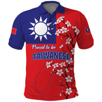 Personalized Proud To Be Taiwanese Polo Shirt Flag Map Plum Blossom - Wonder Print Shop