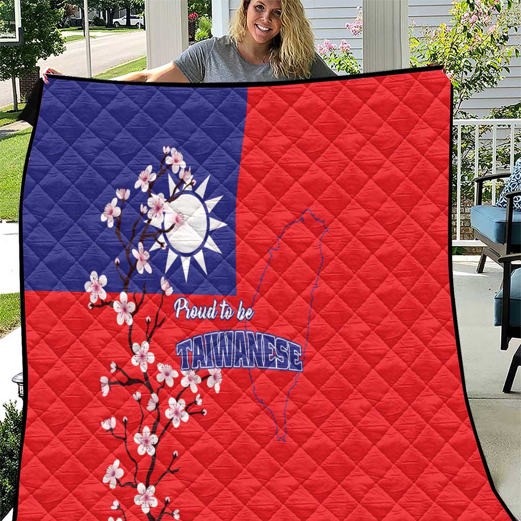 Personalized Proud To Be Taiwanese Quilt Flag Map Plum Blossom - Wonder Print Shop