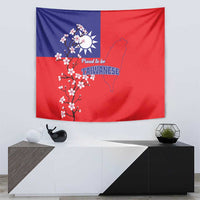 Personalized Proud To Be Taiwanese Tapestry Flag Map Plum Blossom - Wonder Print Shop