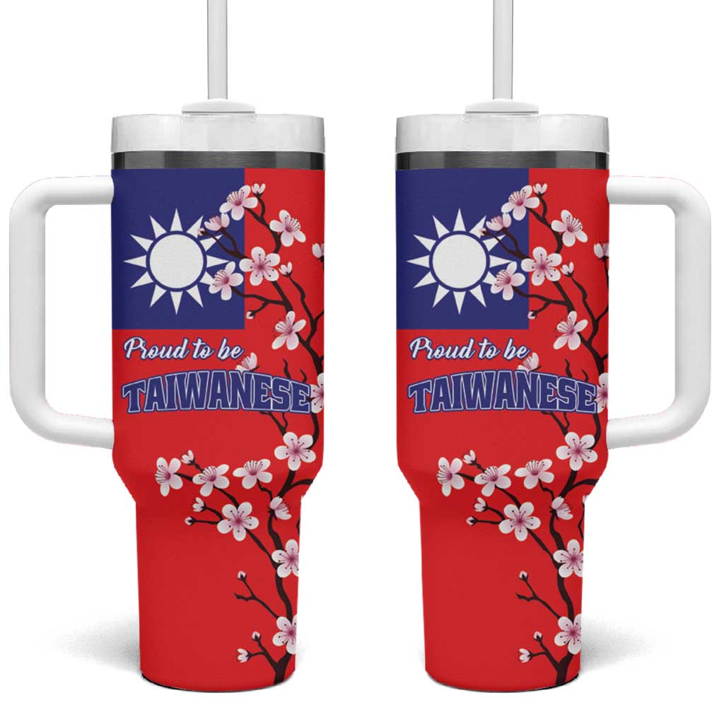 Proud To Be Taiwanese Tumbler With Handle Flag Map Plum Blossom - Wonder Print Shop
