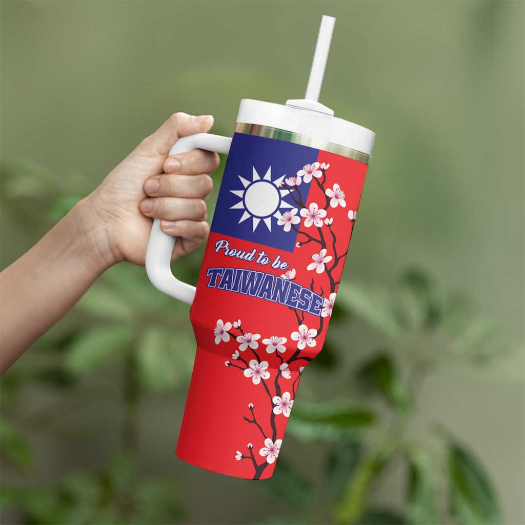 Proud To Be Taiwanese Tumbler With Handle Flag Map Plum Blossom - Wonder Print Shop