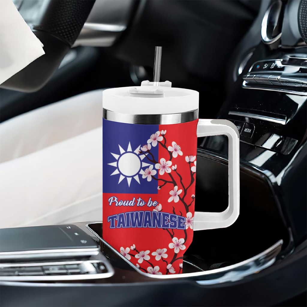 Proud To Be Taiwanese Tumbler With Handle Flag Map Plum Blossom - Wonder Print Shop