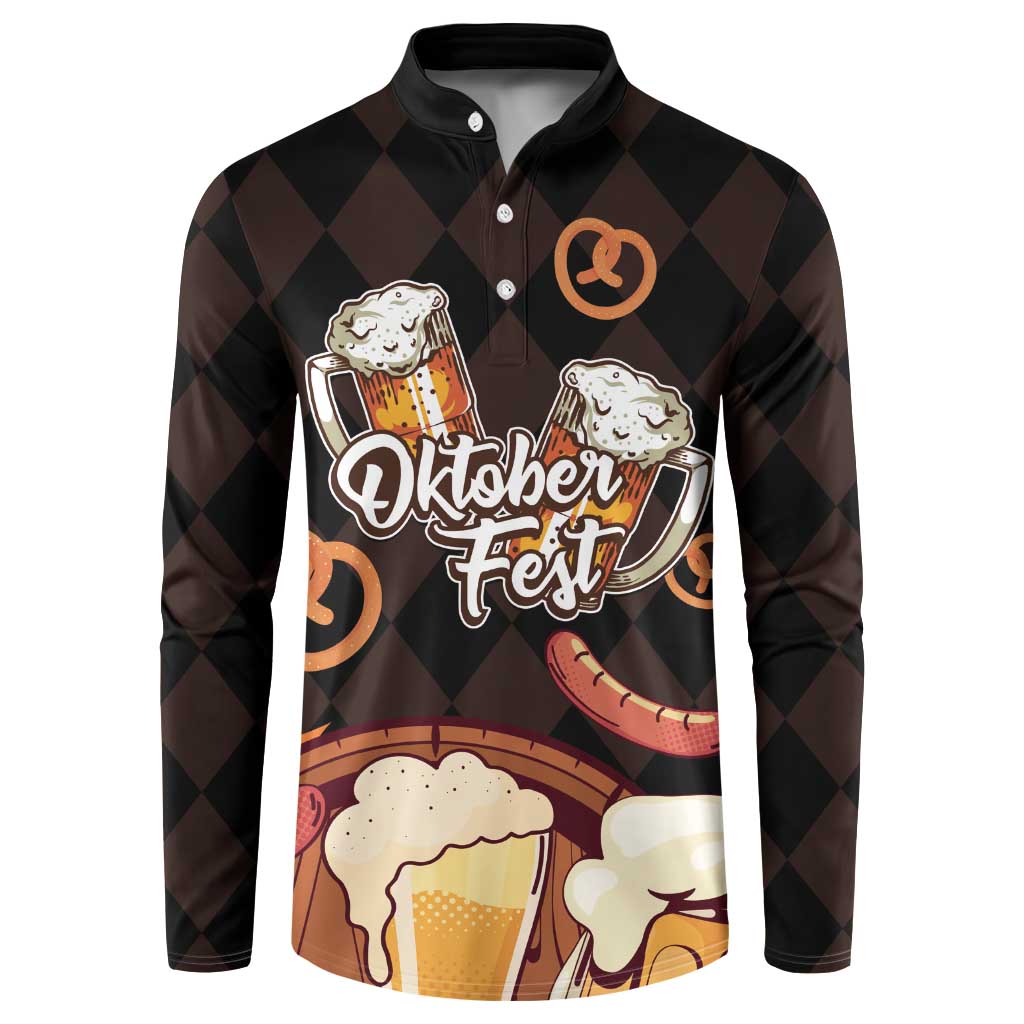 Oktoberfest German Beer Festival Celebration Button Sweatshirt - Wonder Print Shop