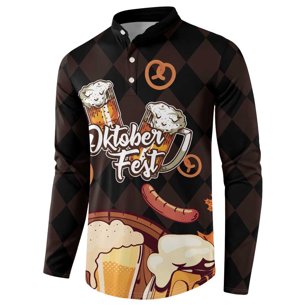 Oktoberfest German Beer Festival Celebration Button Sweatshirt - Wonder Print Shop
