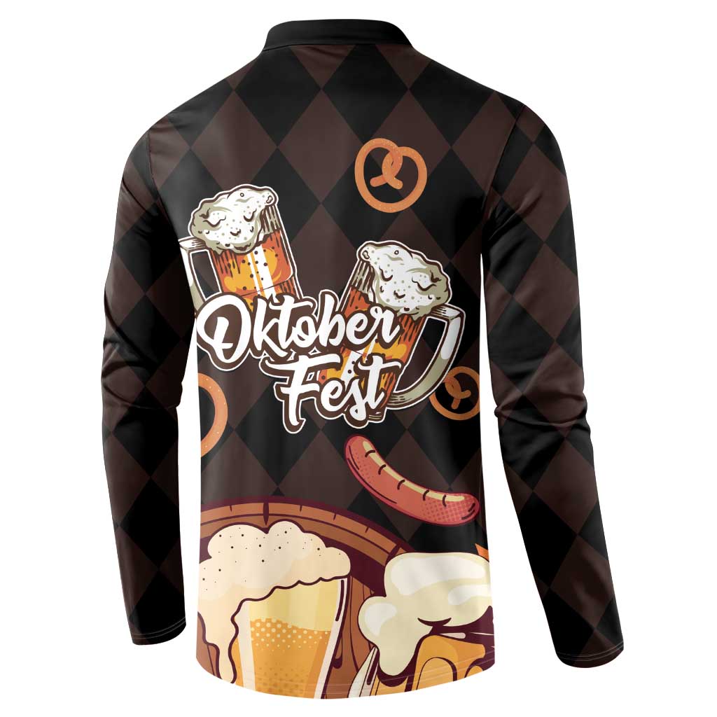 Oktoberfest German Beer Festival Celebration Button Sweatshirt - Wonder Print Shop