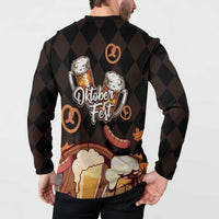 Oktoberfest German Beer Festival Celebration Button Sweatshirt - Wonder Print Shop