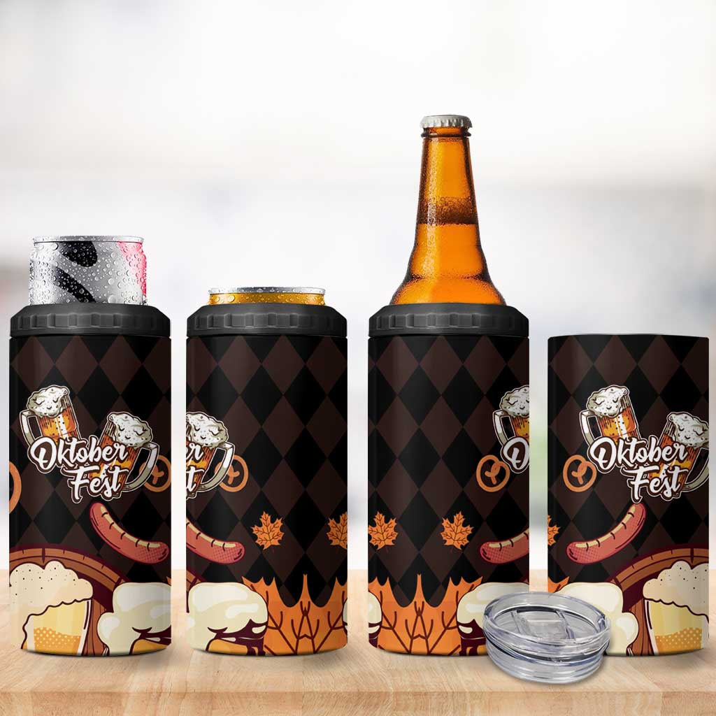 Oktoberfest German Beer Festival Celebration 4 in 1 Can Cooler Tumbler - Wonder Print Shop