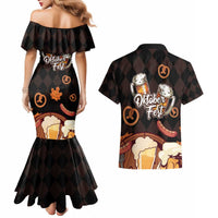 Oktoberfest German Beer Festival Celebration Couples Matching Mermaid Dress and Hawaiian Shirt - Wonder Print Shop