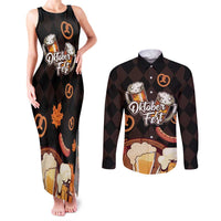 Oktoberfest German Beer Festival Celebration Couples Matching Tank Maxi Dress and Long Sleeve Button Shirt - Wonder Print Shop