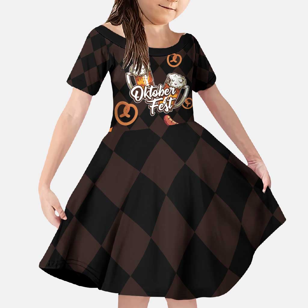 Oktoberfest German Beer Festival Celebration Family Matching Long Sleeve Bodycon Dress and Hawaiian Shirt - Wonder Print Shop