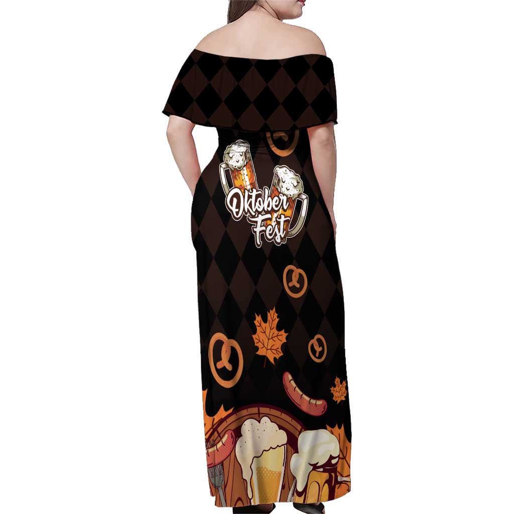 Oktoberfest German Beer Festival Celebration Family Matching Off Shoulder Maxi Dress and Hawaiian Shirt - Wonder Print Shop