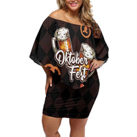 Oktoberfest German Beer Festival Celebration Family Matching Off Shoulder Short Dress and Hawaiian Shirt - Wonder Print Shop