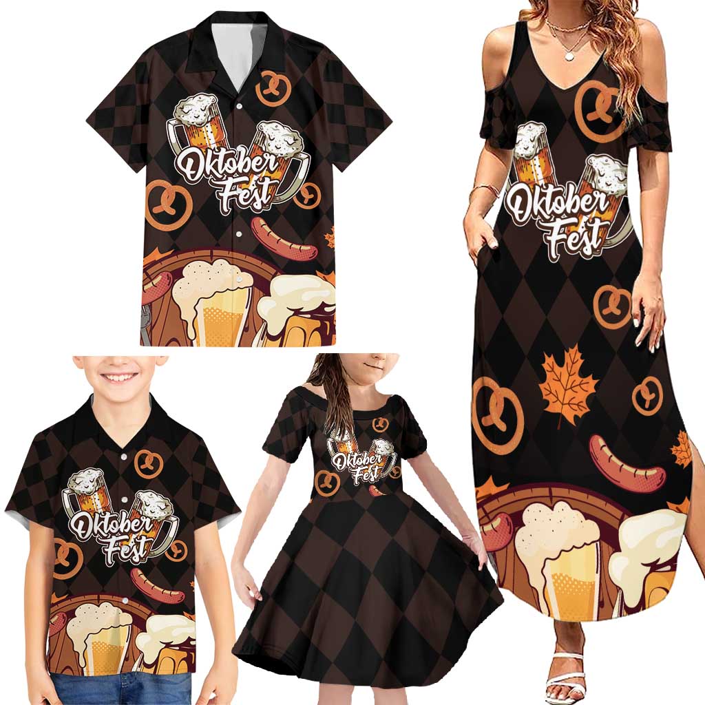 Oktoberfest German Beer Festival Celebration Family Matching Summer Maxi Dress and Hawaiian Shirt - Wonder Print Shop