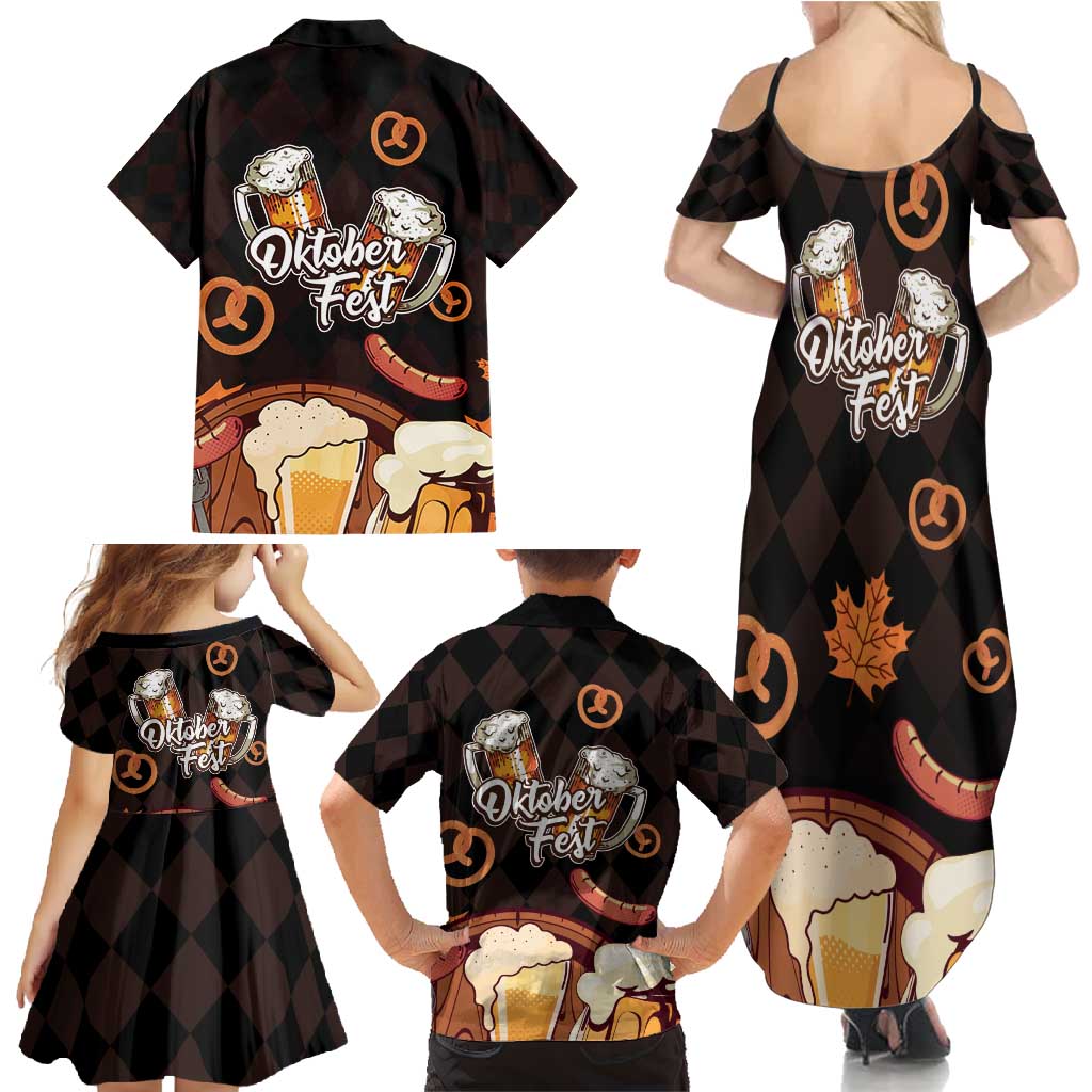 Oktoberfest German Beer Festival Celebration Family Matching Summer Maxi Dress and Hawaiian Shirt - Wonder Print Shop