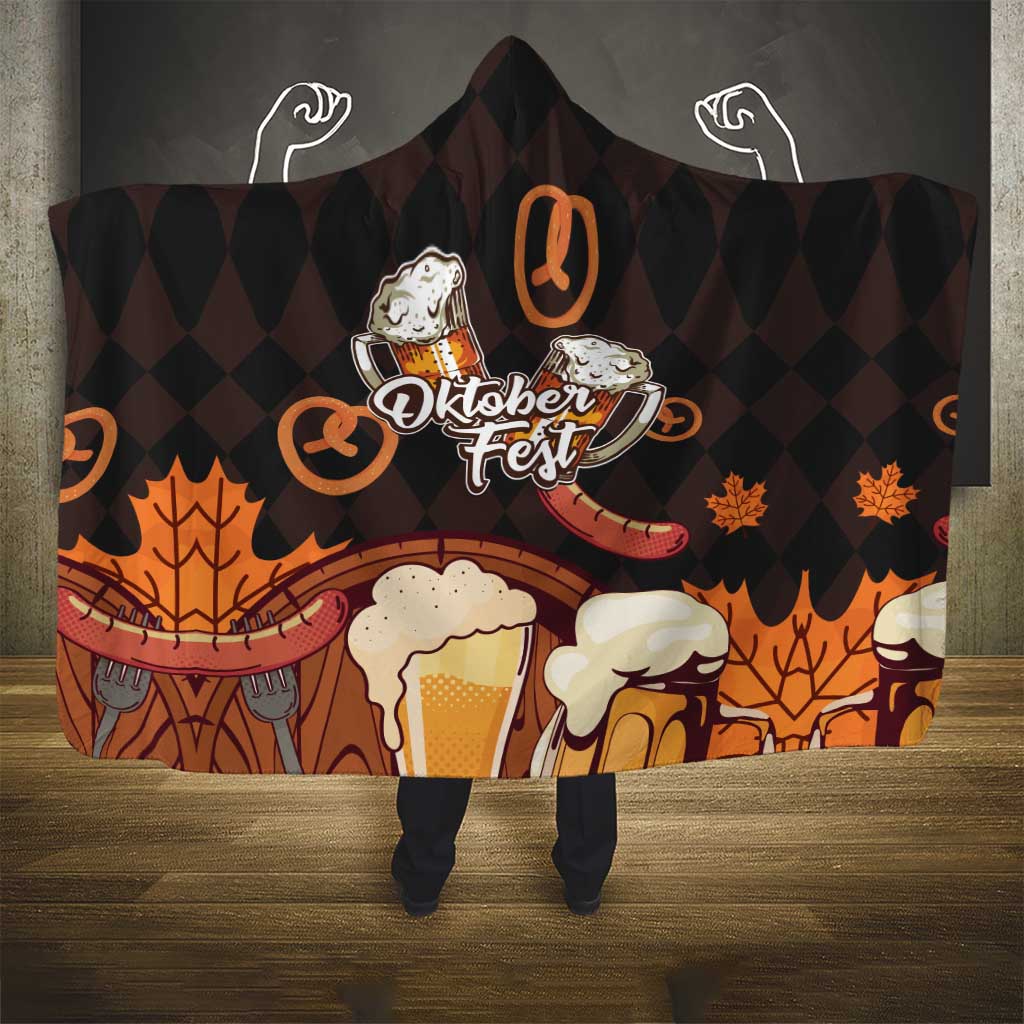 Oktoberfest German Beer Festival Celebration Hooded Blanket - Wonder Print Shop