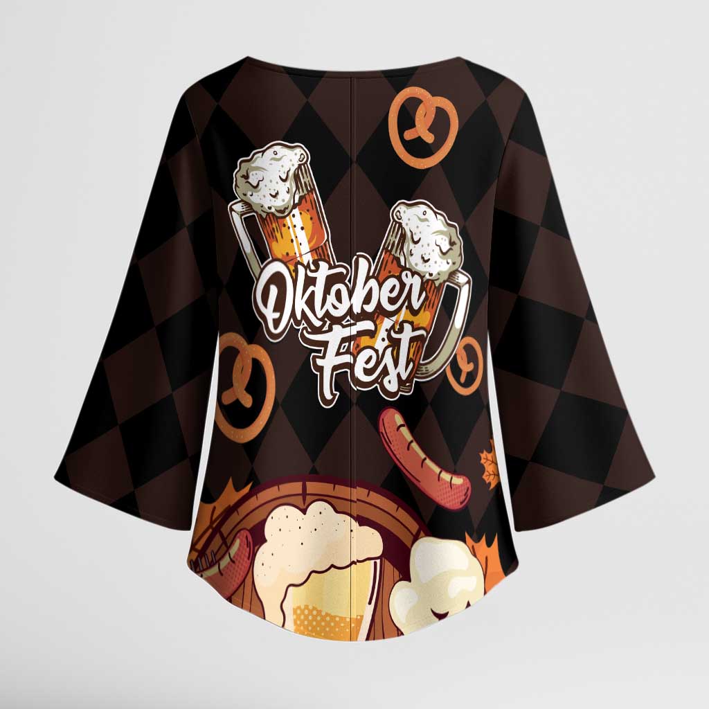 Oktoberfest German Beer Festival Celebration Kimono Sleeve Blouse - Wonder Print Shop