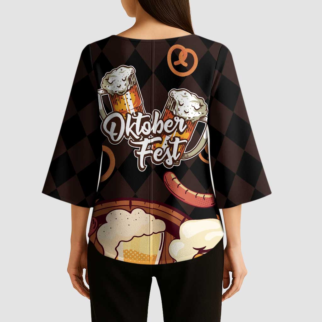 Oktoberfest German Beer Festival Celebration Kimono Sleeve Blouse - Wonder Print Shop