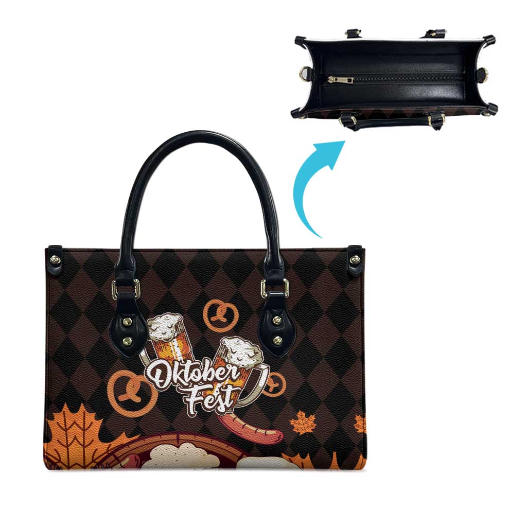 Oktoberfest German Beer Festival Celebration Leather Bag - Wonder Print Shop