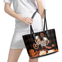 Oktoberfest German Beer Festival Celebration Leather Tote Bag - Wonder Print Shop
