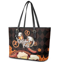 Oktoberfest German Beer Festival Celebration Leather Tote Bag - Wonder Print Shop