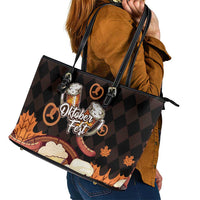 Oktoberfest German Beer Festival Celebration Leather Tote Bag - Wonder Print Shop