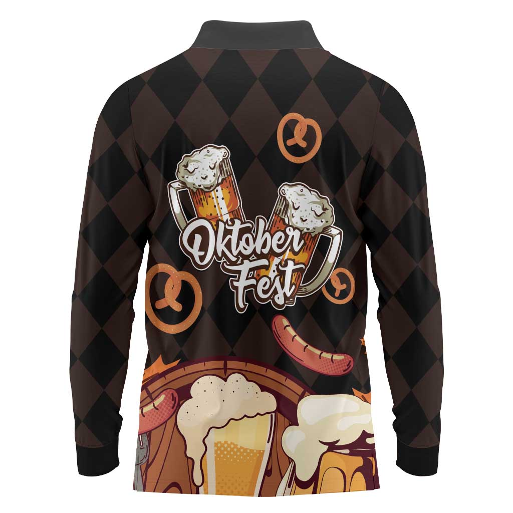 Oktoberfest German Beer Festival Celebration Long Sleeve Polo Shirt - Wonder Print Shop