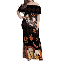 Oktoberfest German Beer Festival Celebration Off Shoulder Maxi Dress - Wonder Print Shop
