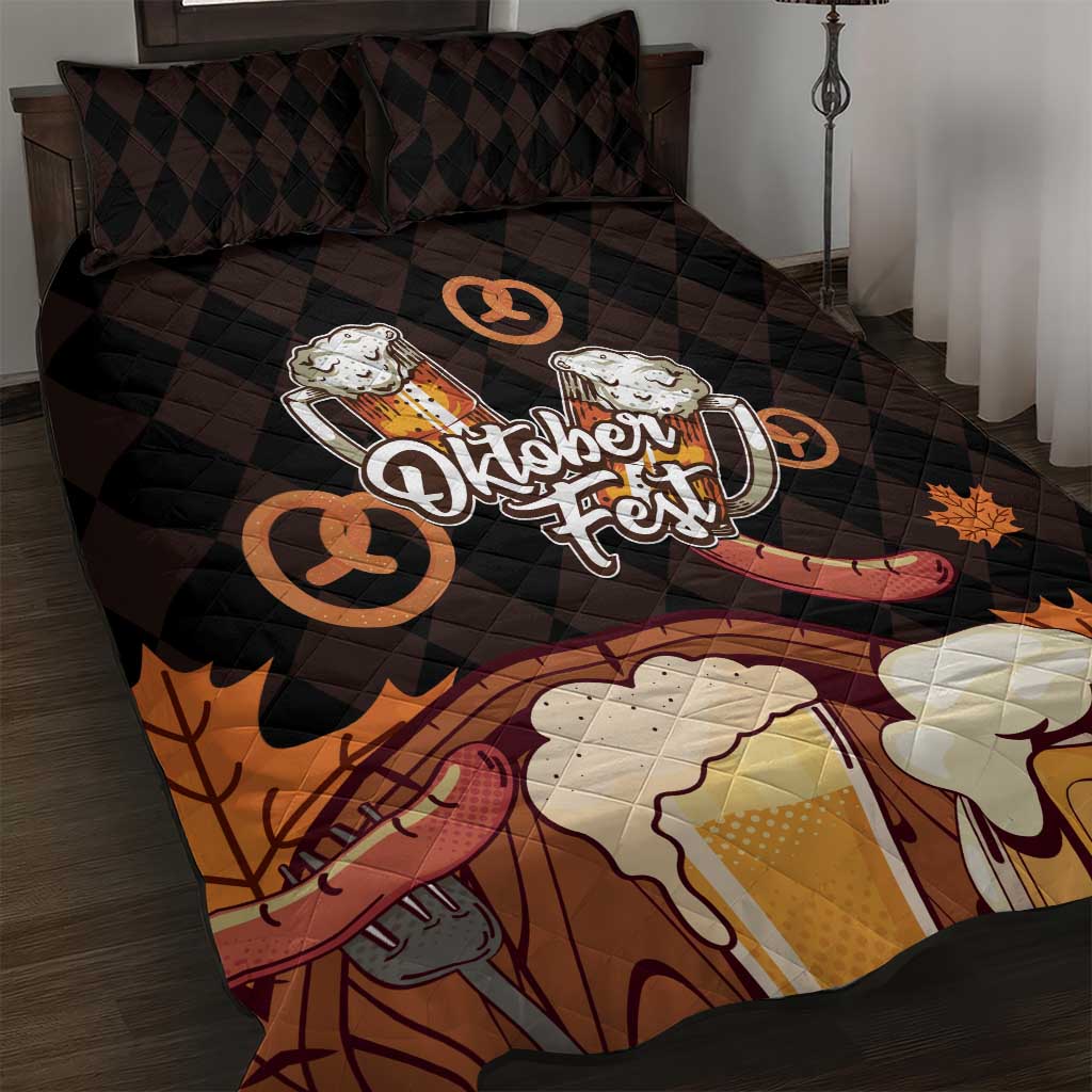 Oktoberfest German Beer Festival Celebration Quilt Bed Set - Wonder Print Shop