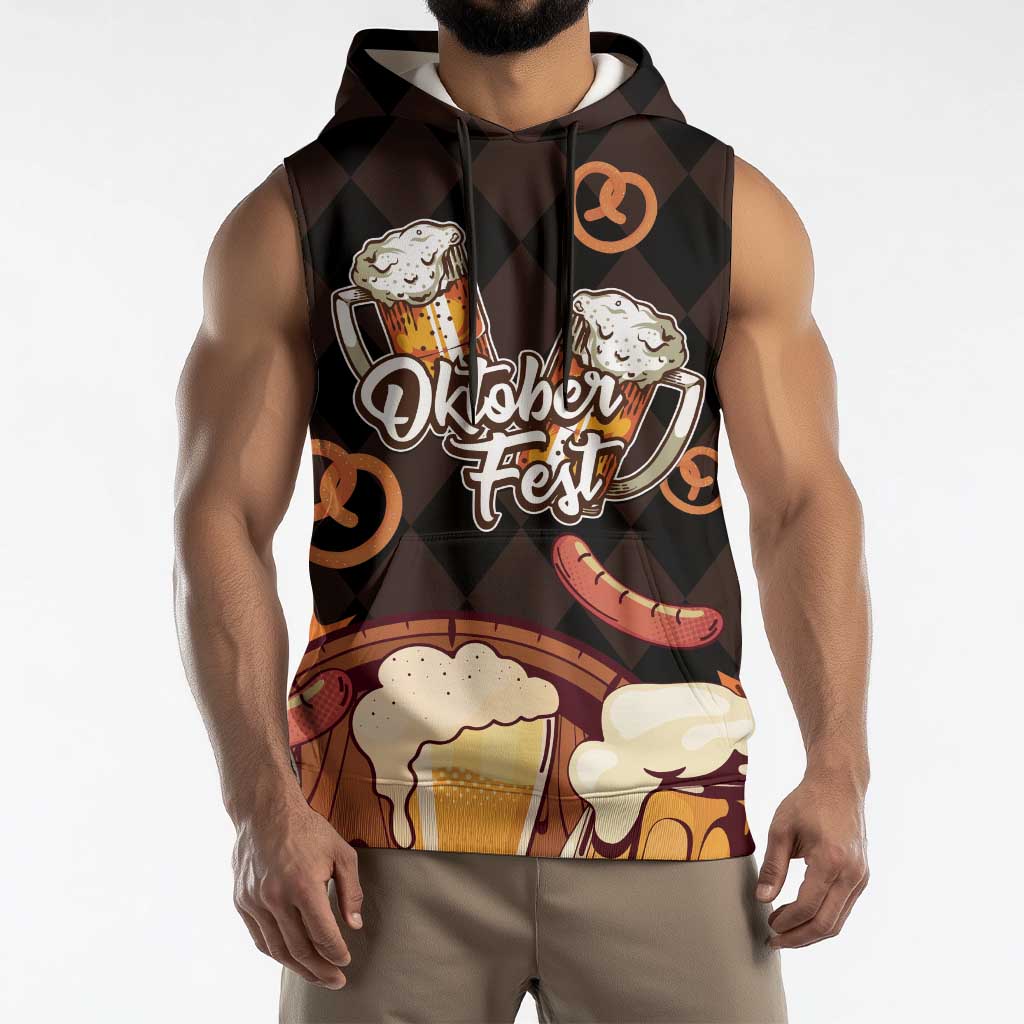 Oktoberfest German Beer Festival Celebration Sleeveless Hoodie - Wonder Print Shop