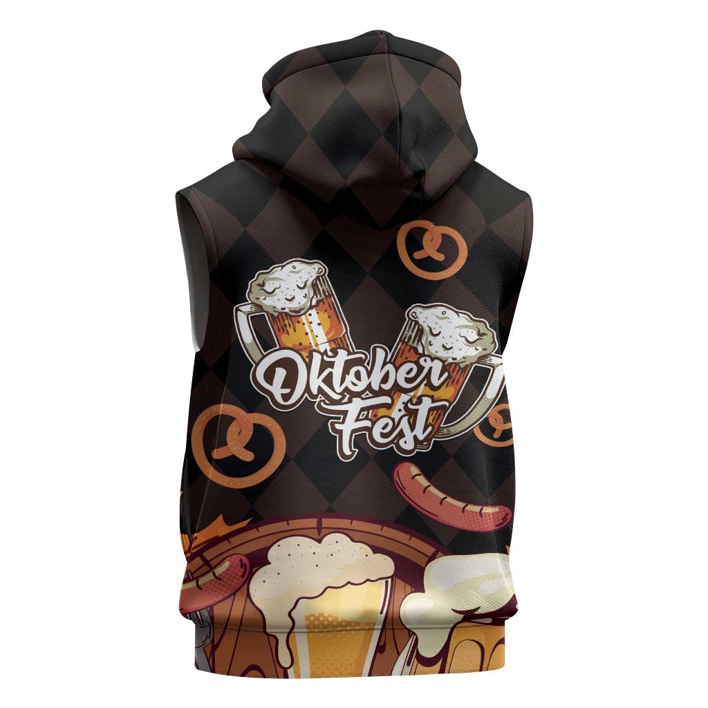 Oktoberfest German Beer Festival Celebration Sleeveless Zip Hoodie - Wonder Print Shop