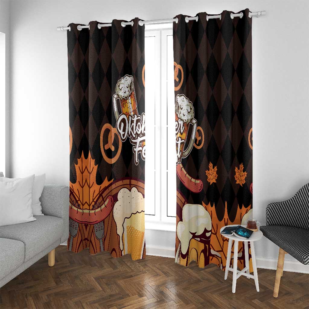 Oktoberfest German Beer Festival Celebration Window Curtain - Wonder Print Shop