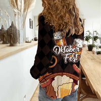 Oktoberfest German Beer Festival Celebration Women Casual Shirt - Wonder Print Shop
