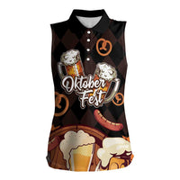 Oktoberfest German Beer Festival Celebration Women Sleeveless Polo Shirt - Wonder Print Shop