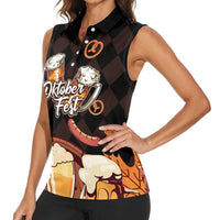 Oktoberfest German Beer Festival Celebration Women Sleeveless Polo Shirt - Wonder Print Shop