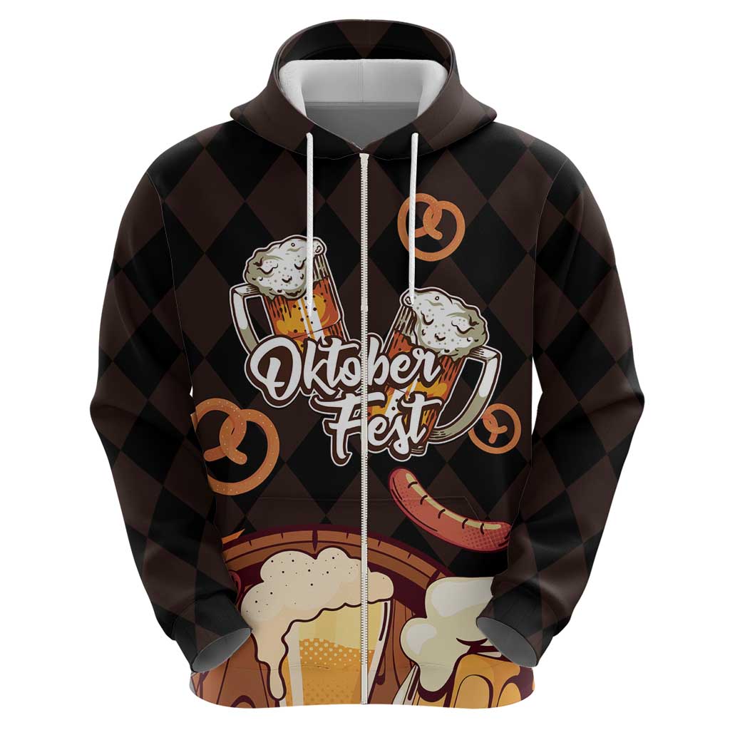 Oktoberfest German Beer Festival Celebration Zip Hoodie - Wonder Print Shop