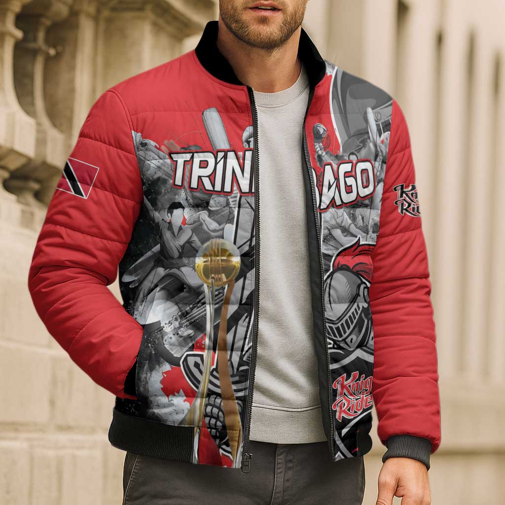 Personalized Trinbago Cricket Knight Riders Champion Bomber Puffer Jacket - Wonder Print Shop