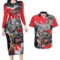 Personalized Trinbago Cricket Knight Riders Champion Couples Matching Long Sleeve Bodycon Dress and Hawaiian Shirt - Wonder Print Shop