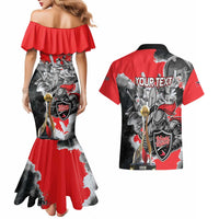 Personalized Trinbago Cricket Knight Riders Champion Couples Matching Mermaid Dress and Hawaiian Shirt - Wonder Print Shop