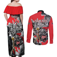 Personalized Trinbago Cricket Knight Riders Champion Couples Matching Off Shoulder Maxi Dress and Long Sleeve Button Shirt - Wonder Print Shop