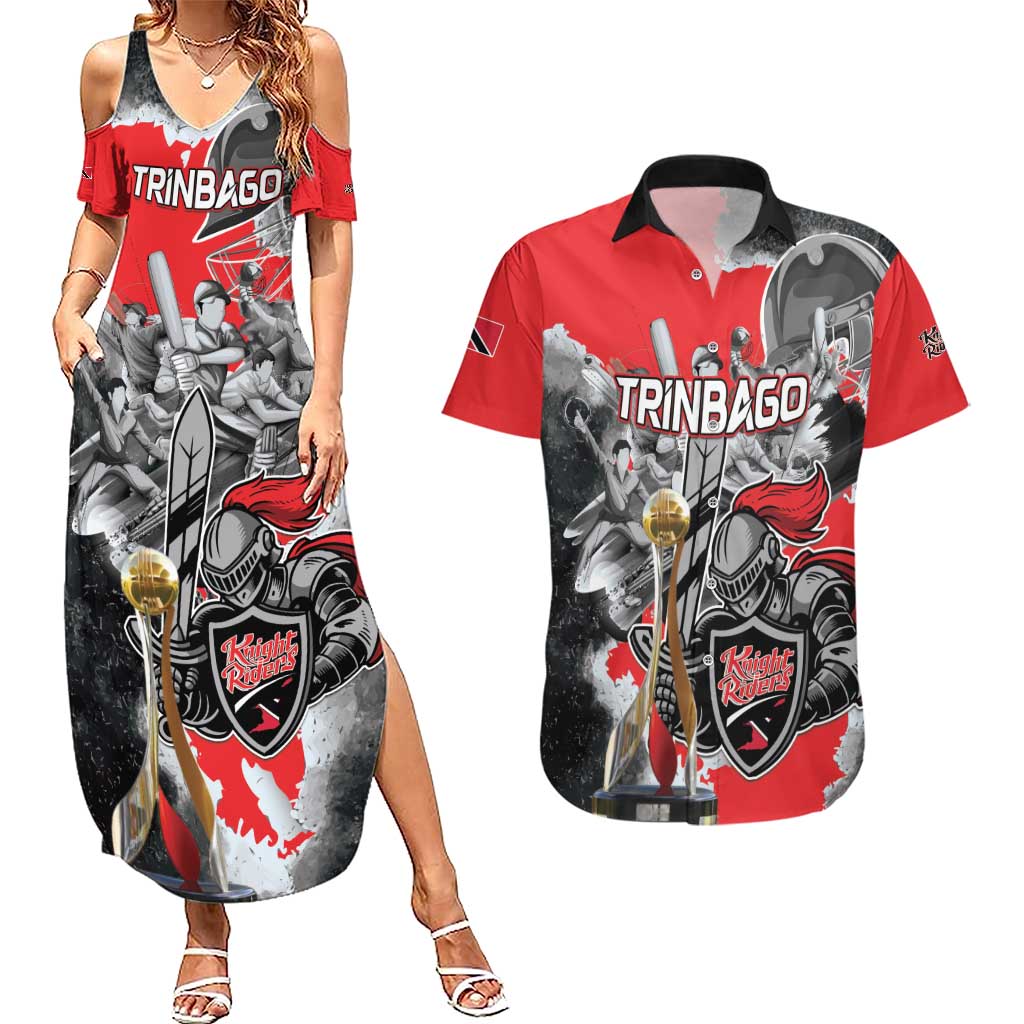 Personalized Trinbago Cricket Knight Riders Champion Couples Matching Summer Maxi Dress and Hawaiian Shirt - Wonder Print Shop