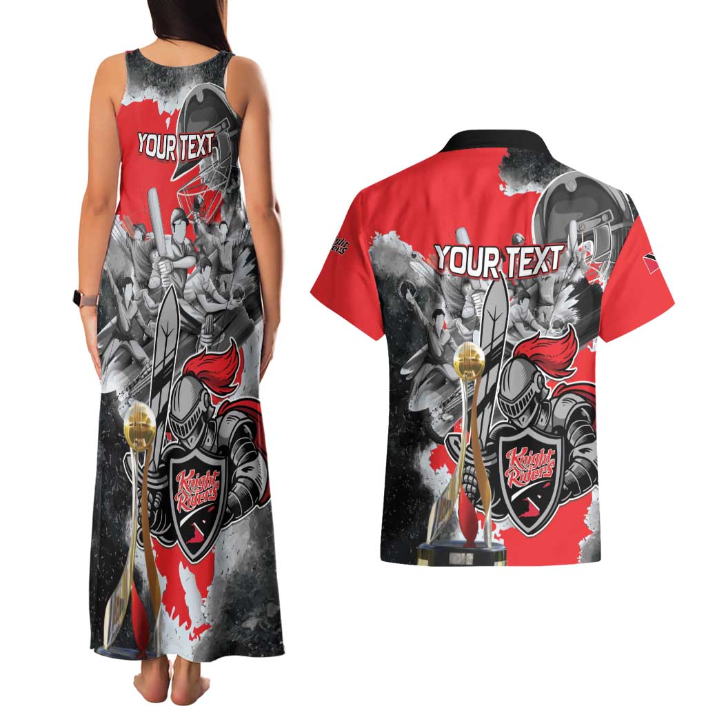 Personalized Trinbago Cricket Knight Riders Champion Couples Matching Tank Maxi Dress and Hawaiian Shirt - Wonder Print Shop