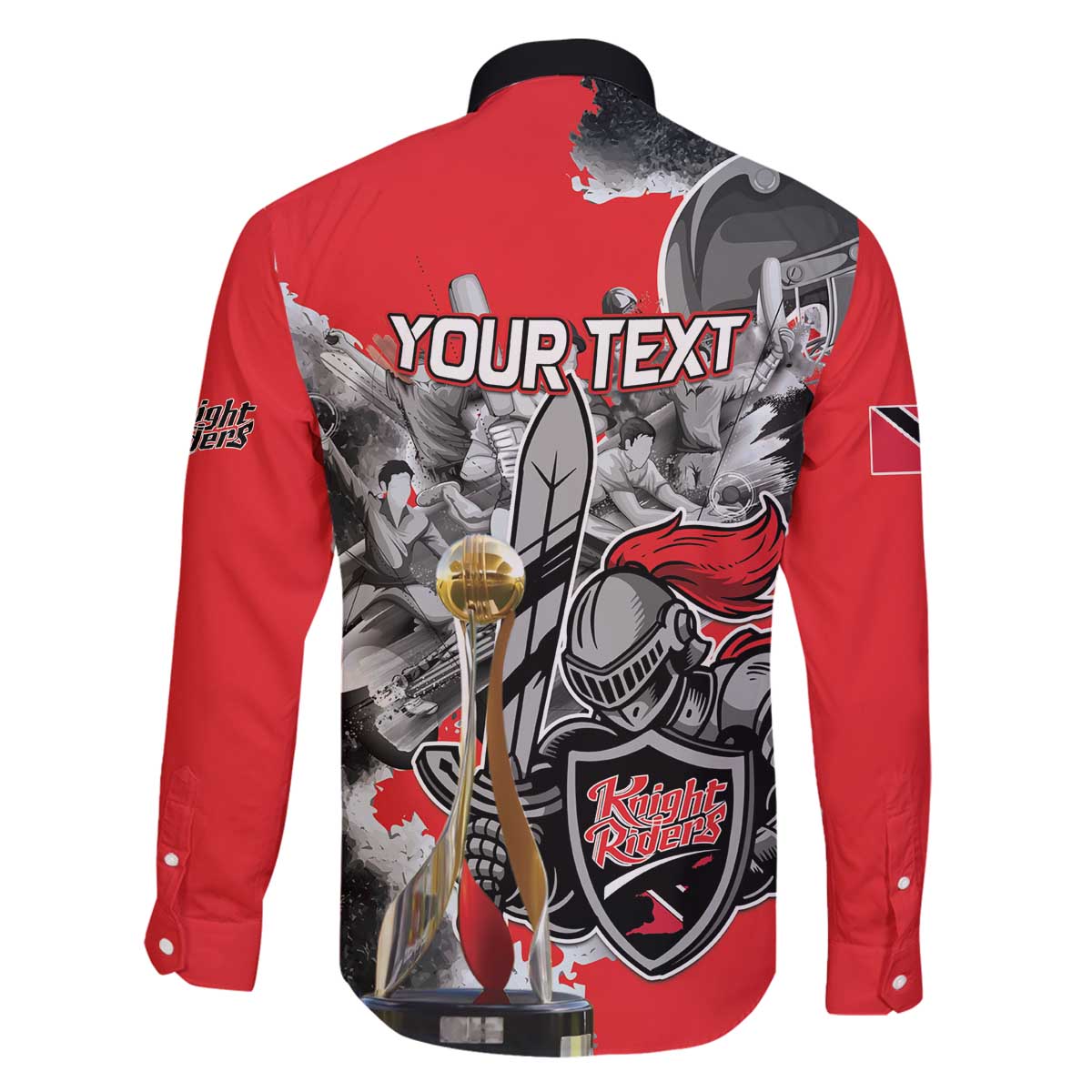 Personalized Trinbago Cricket Knight Riders Champion Family Matching Off The Shoulder Long Sleeve Dress and Hawaiian Shirt - Wonder Print Shop