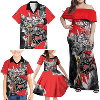 Personalized Trinbago Cricket Knight Riders Champion Family Matching Off Shoulder Maxi Dress and Hawaiian Shirt - Wonder Print Shop