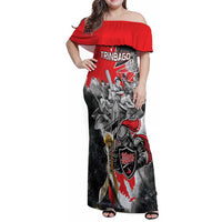 Personalized Trinbago Cricket Knight Riders Champion Family Matching Off Shoulder Maxi Dress and Hawaiian Shirt - Wonder Print Shop