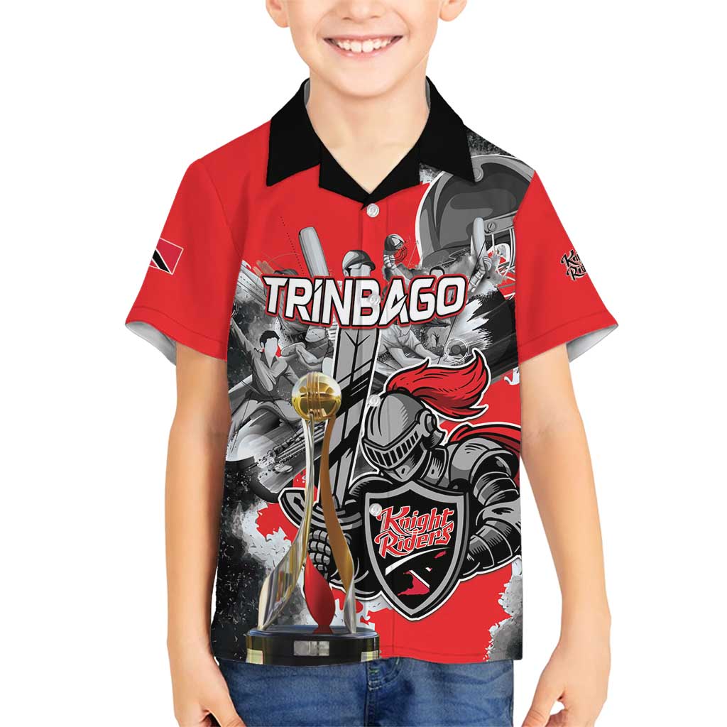 Personalized Trinbago Cricket Knight Riders Champion Family Matching Off Shoulder Maxi Dress and Hawaiian Shirt - Wonder Print Shop