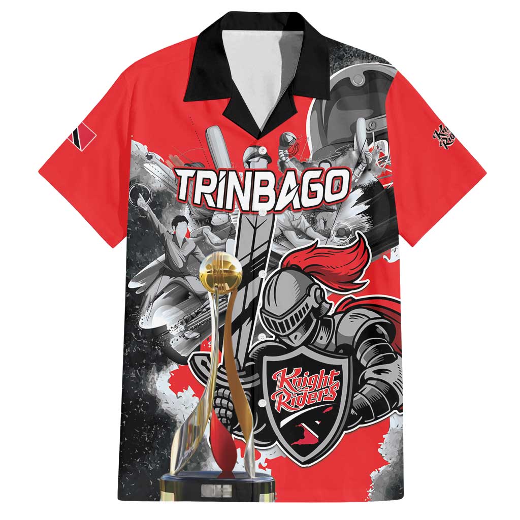 Personalized Trinbago Cricket Knight Riders Champion Family Matching Off Shoulder Short Dress and Hawaiian Shirt - Wonder Print Shop