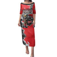 Personalized Trinbago Cricket Knight Riders Champion Family Matching Puletasi and Hawaiian Shirt - Wonder Print Shop