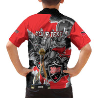 Personalized Trinbago Cricket Knight Riders Champion Family Matching Short Sleeve Bodycon Dress and Hawaiian Shirt - Wonder Print Shop