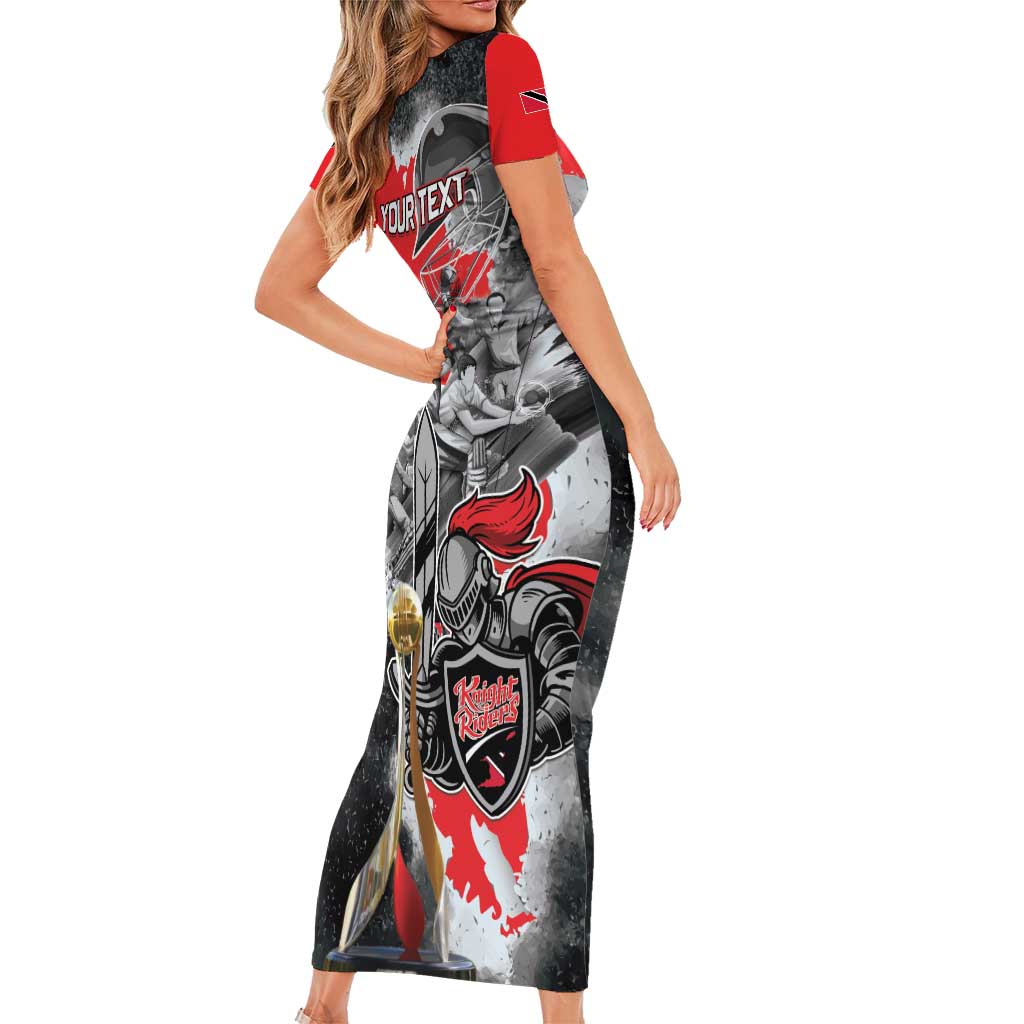 Personalized Trinbago Cricket Knight Riders Champion Family Matching Short Sleeve Bodycon Dress and Hawaiian Shirt - Wonder Print Shop