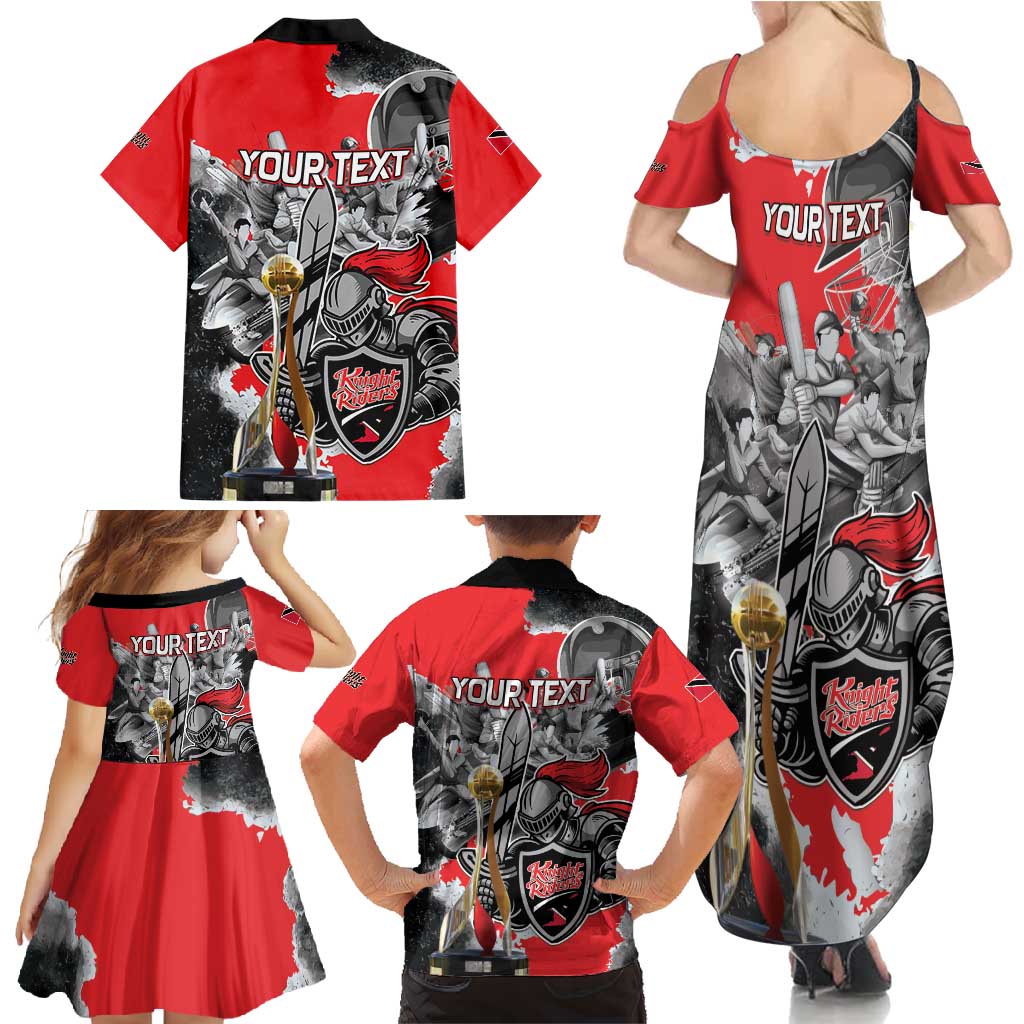 Personalized Trinbago Cricket Knight Riders Champion Family Matching Summer Maxi Dress and Hawaiian Shirt - Wonder Print Shop